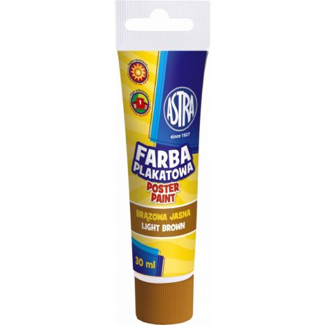 Farba plakatowa Astra, 30ml, brązowa jasna